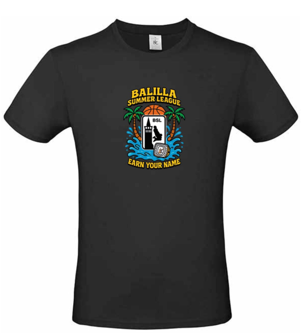 T-shirt BSL 2025 nera — fronte